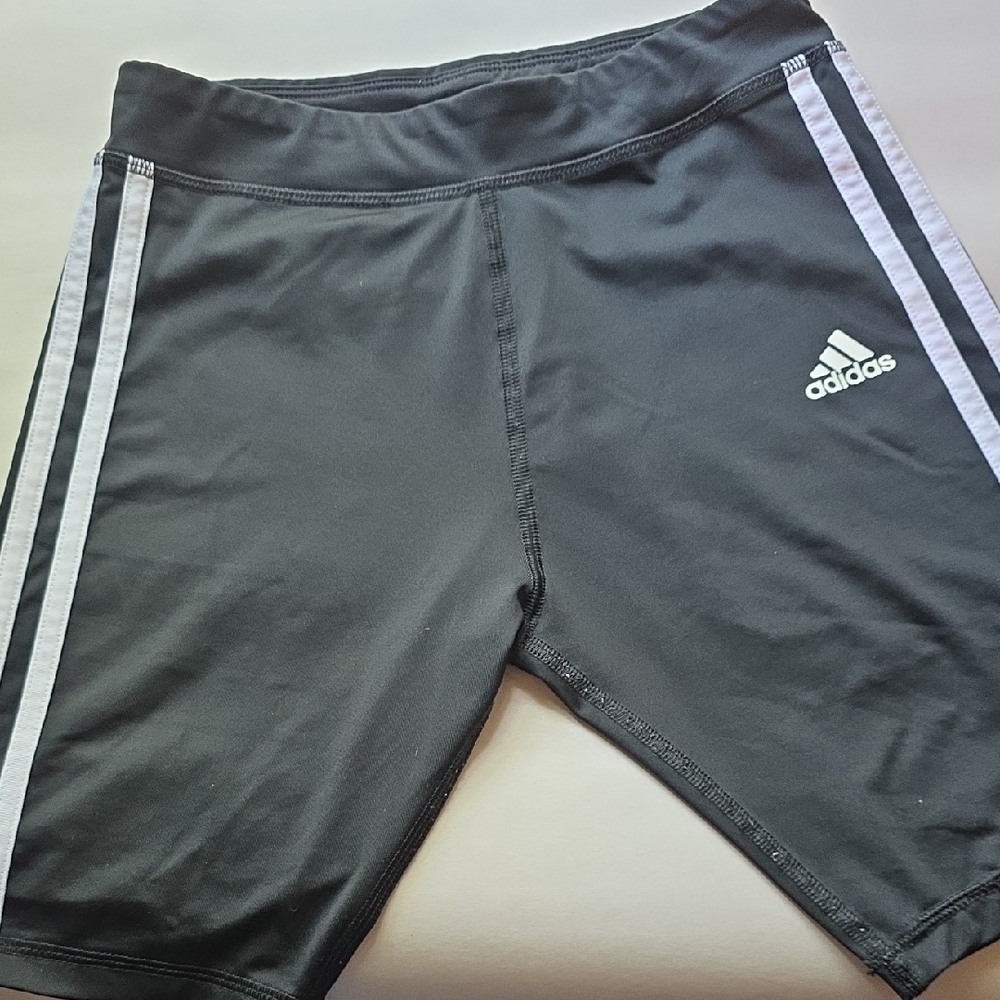Adidas Girl's Training Shorts with White Accents Girls 14